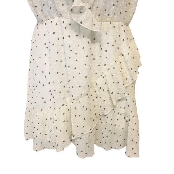 Zara polka‎ dot ruffle sheer mesh romper NWOT size S - Picture 6 of 11